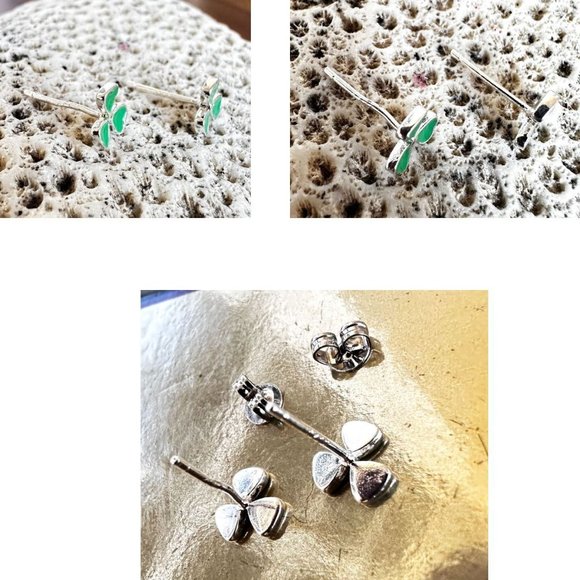 Shamrock Earrings Green Posts New Small St Patrick's Day Parade Party Fe… - Picture 11 of 12